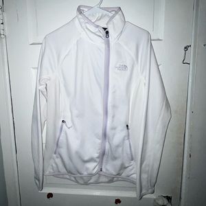 North face white jacket Medium womens/ Very Good Condition / 2 stains pictured